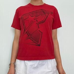 Y2K Famous Stars Red Graphic Tee